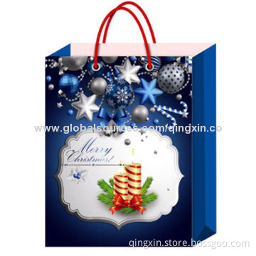 Christmas Paper Gift Bag, Ideal for Christmas Gifts, Customized Logos Accepted